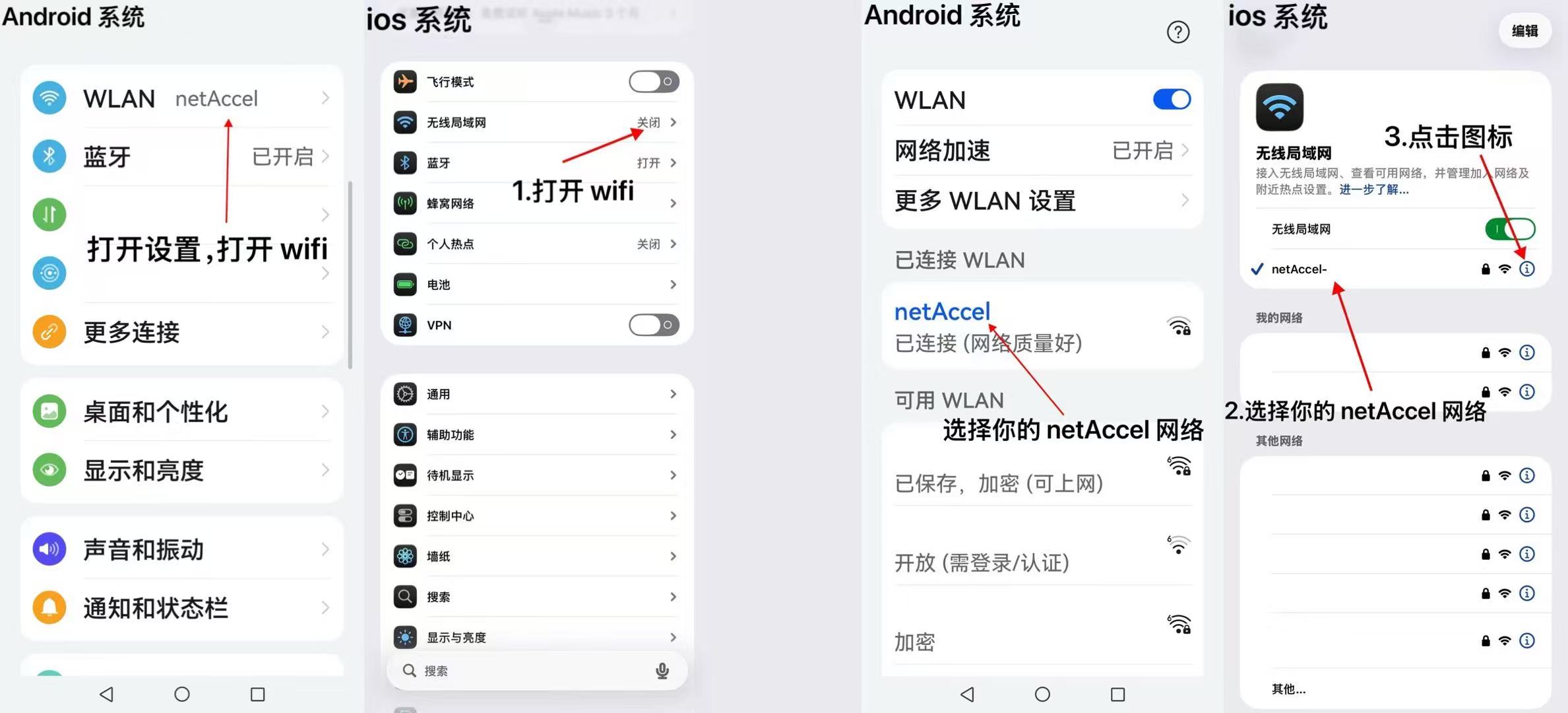 Connect to NetAccel Wi-Fi